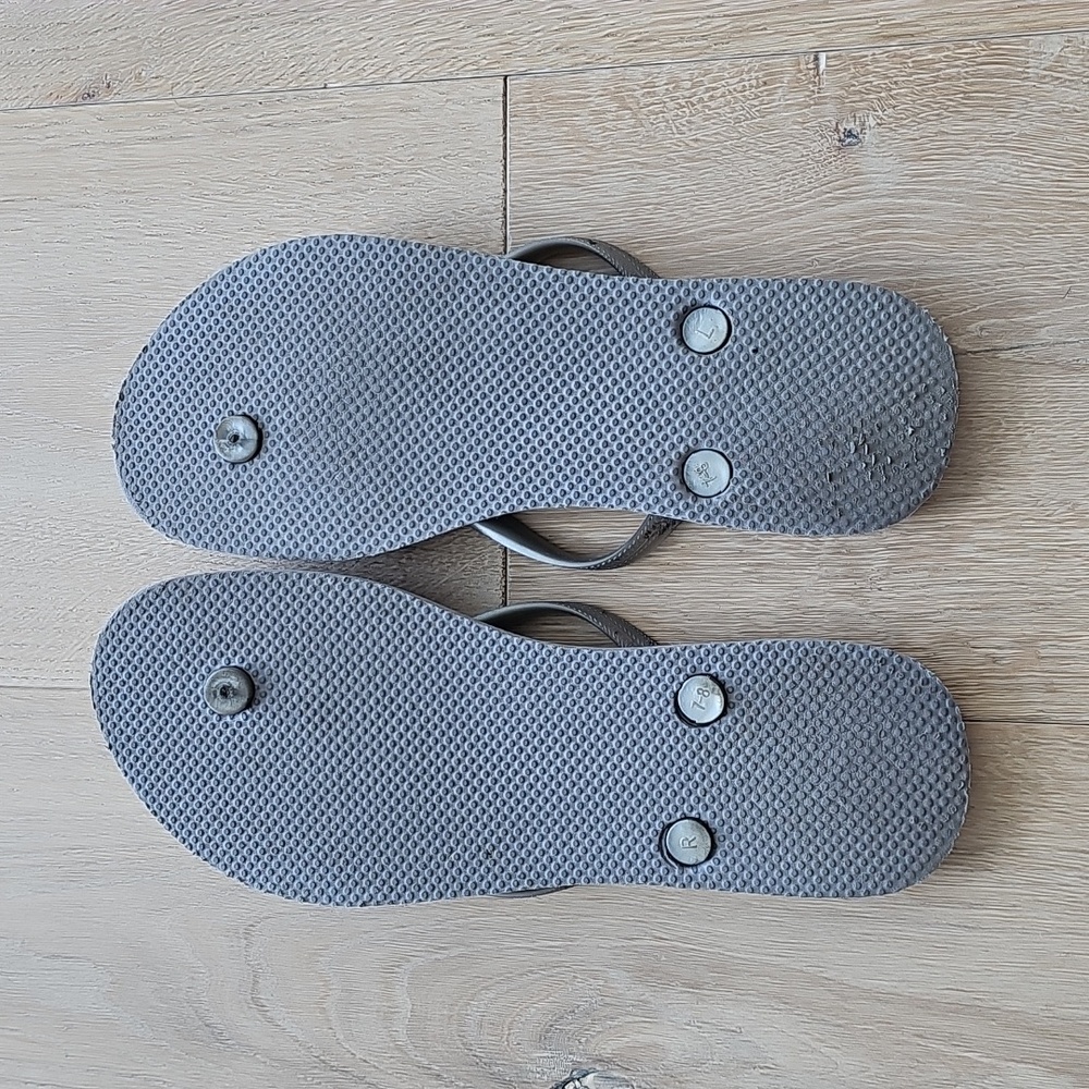 Silver Flip Flops - Picture 3 of 6